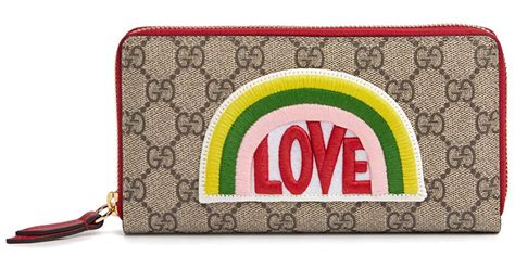 gucci love rainbow wallet